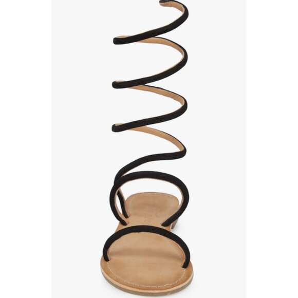 Free People Black Havana Wraparound Gladiator Sandal Boho - Picture 2 of 15